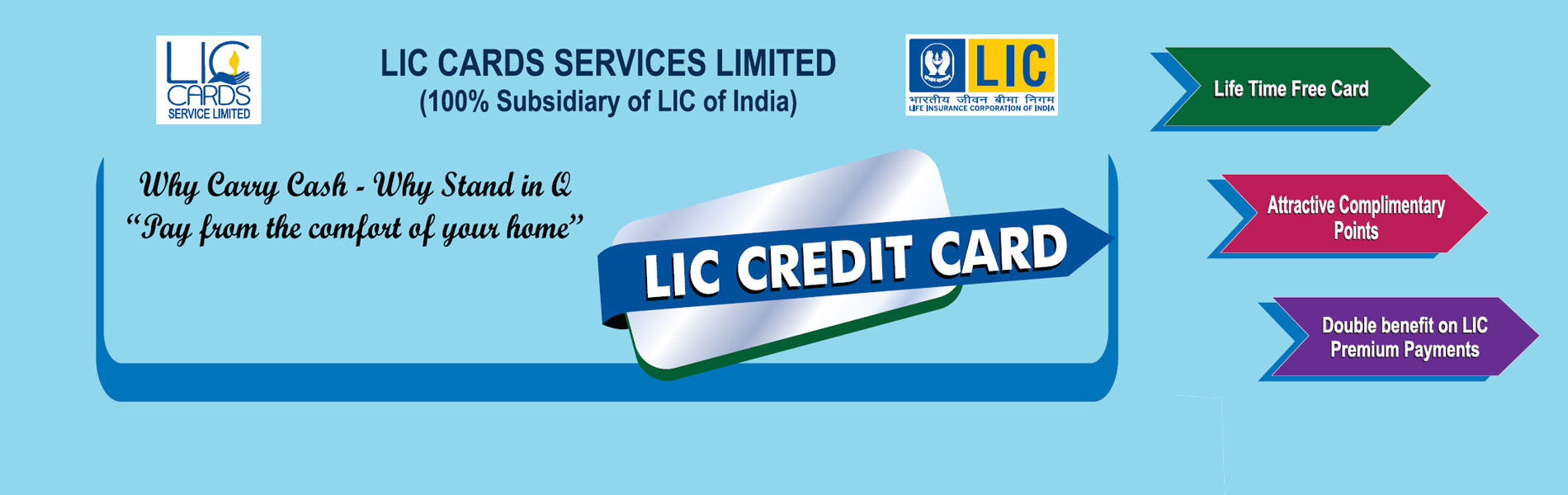 LIC Cards provides digitalised solution through Credit/Gift cards.